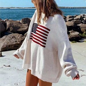 American Flag Knit Sweater